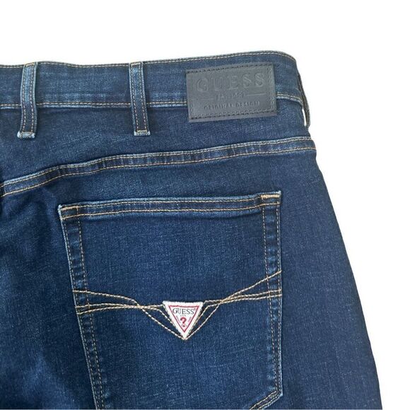 Guess Dark Blue Slim Straight Size 40/30 - Picture 9 of 10